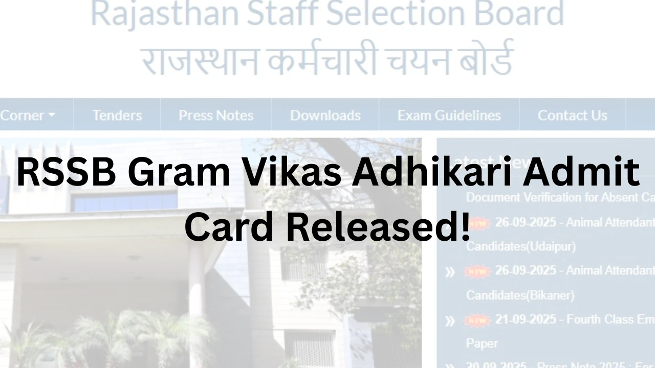 RSSB VDO Admit Card 2025
